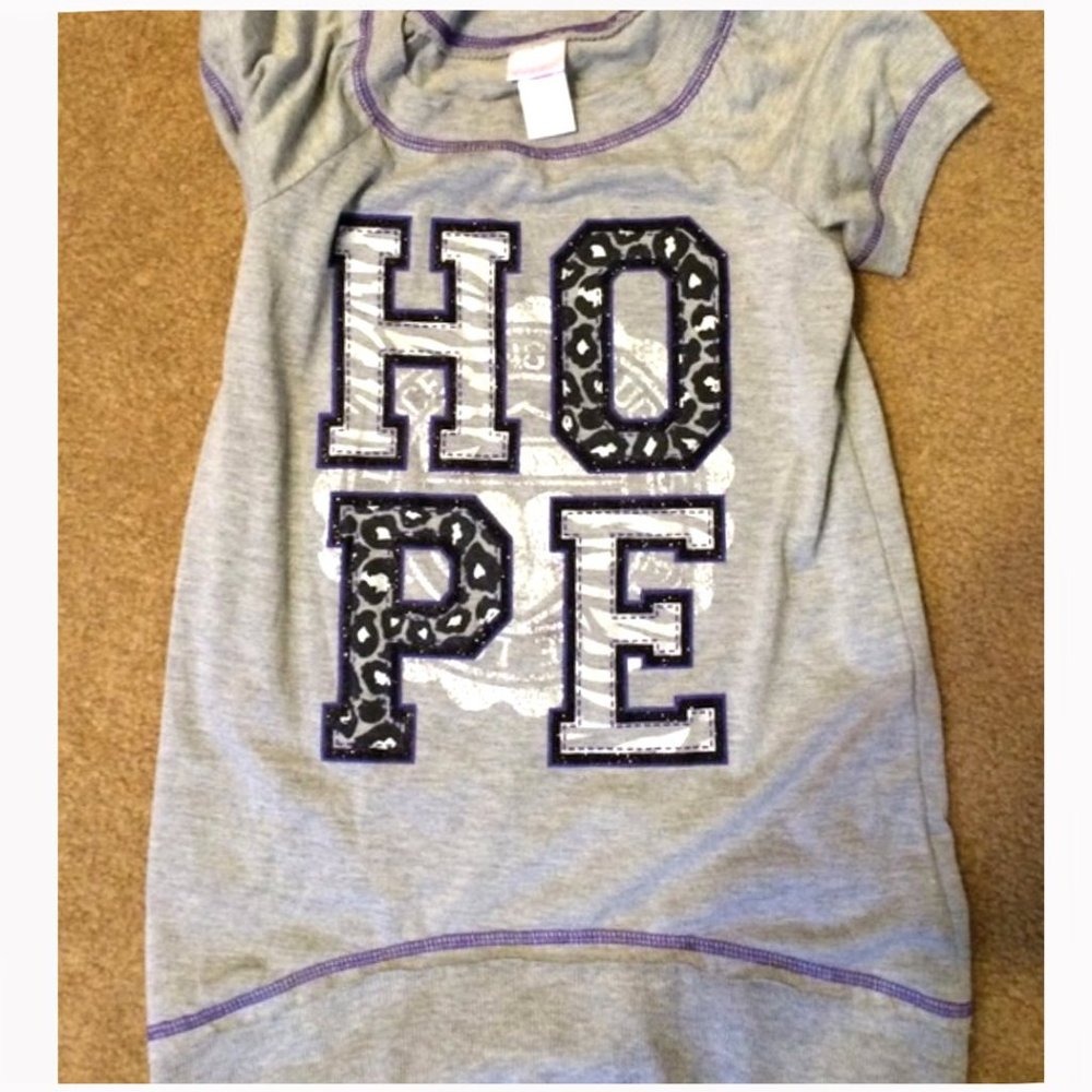 KIDS Xhilaration Gray HOPE Shirt